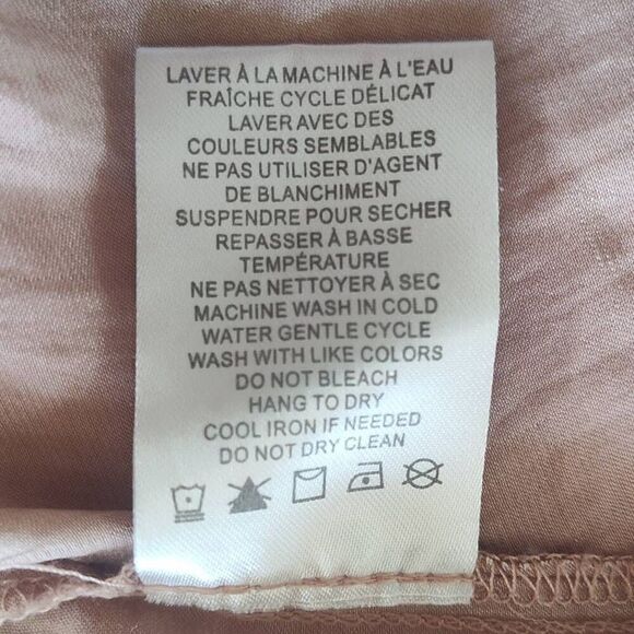 Jones & Co Jones New York Size 2X blouse top silky look breezy tan/peach color b - Picture 13 of 13